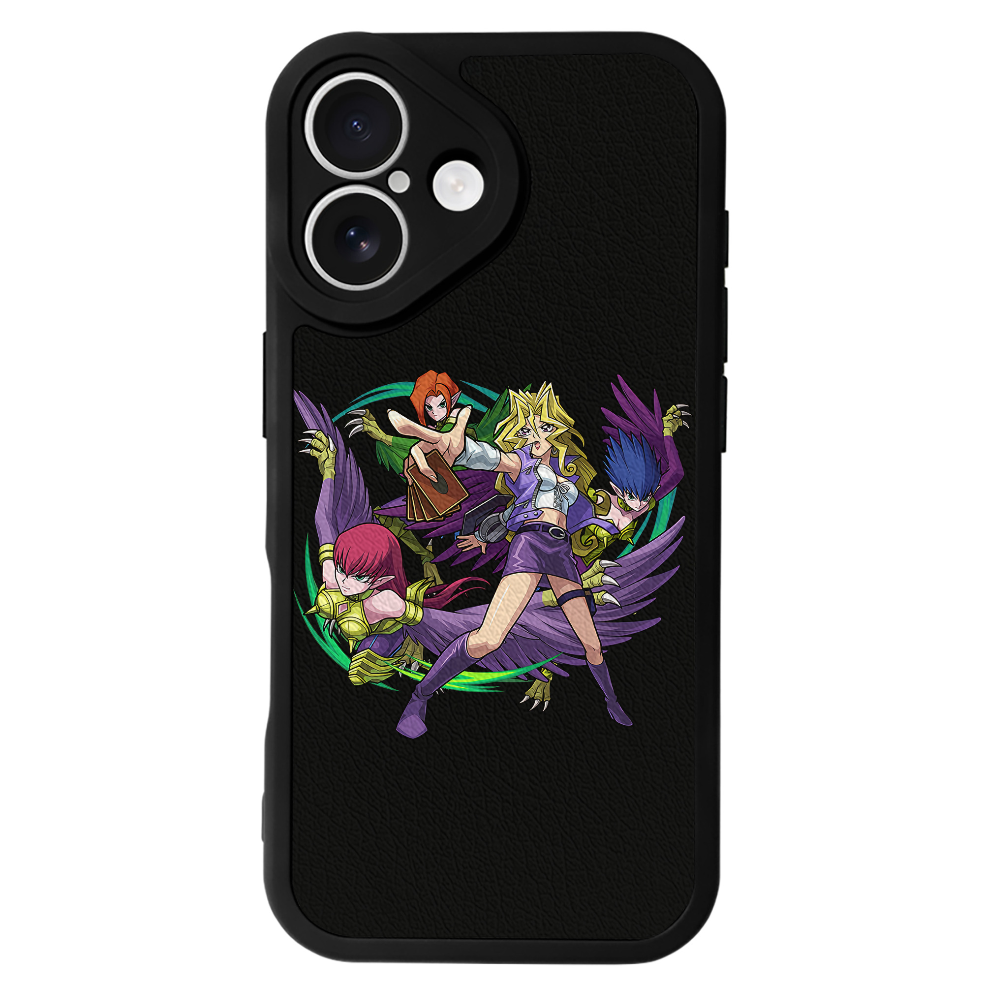 （画像用） 遊☆戯☆王 Yu-Gi-Oh! 【iPhone 16シリーズ対応】シリコンスマホケース（レザー調） 材質：シリコン